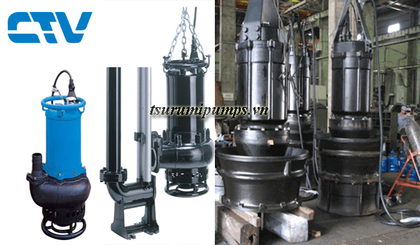 Cho thuê máy bơm chìm nước thải Tsurumi