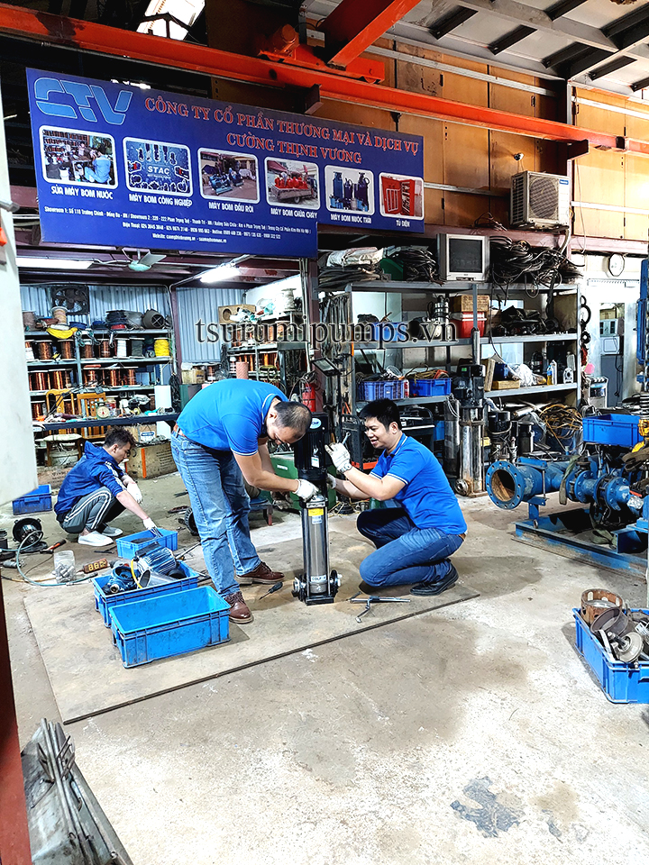 Dịch vụ sửa máy bơm trục đứng tại các chung cư uy tín, chất lượng