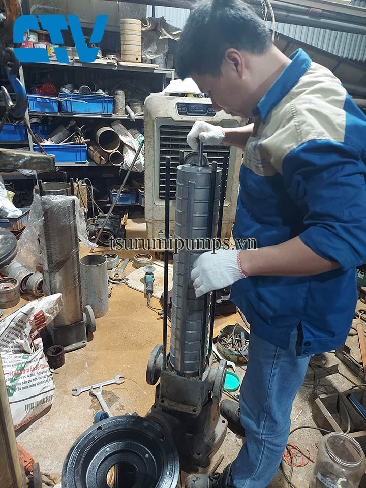 Sửa máy bơm công nghiệp trục đứng uy tín, giá rẻ